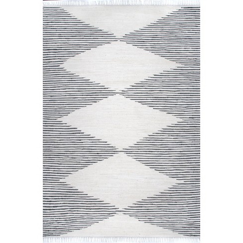 Nuloom Collins Lined Diamonds Area Rug, 6' X 9', Ivory : Target