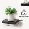 Sorbus Set of 3 Square 9 Inch Floating Shelves - for Living Room Decor, Bedroom, Bathroom Decor, Home & Kitchen - 3 of 4