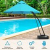 Tangkula 11ft Patio Cantilever Hand Push Offset Hanging Umbrella w/ Wheels Base - 4 of 4