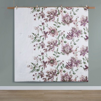 Madison Park 7pc Full Robin Floral Comforter Bedding Set with Bed Sheets Mauve: Microfiber, Botanical Pattern, Machine Washable — фото 8
