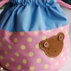 Slickblue Bear Pattern Kids Bag, Embroidered Applique, Bento Lunch Bag, Colorful Style, 7.8"x5.7"x6.3" - 3 of 3