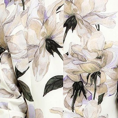 beige purple-floral