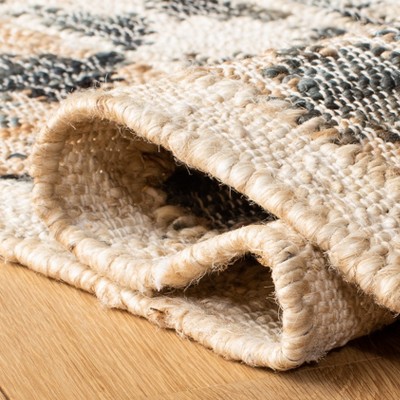 Handmade Ivory and Gray Wool Flat Woven Runner Rug