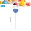 Unique Bargains Wedding Engagement Birthday Decoration Heart Shape Cupcake Toppers Picks 50 Pcs - 2 of 4