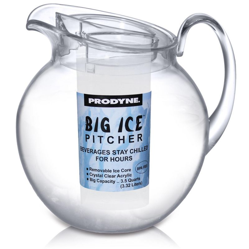 Prodyne IP-20 Big Ice Acrylic Pitcher 3.5 quart Clear, 2 of 4