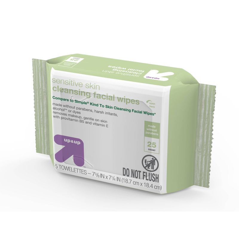 Facial Cleansing Wipes - Unscented - 25ct - up &#38; up&#8482;, 3 of 7