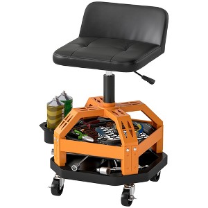 Rolling Creeper Garage Stool, 300 LBS Capacity Mechanic Stool with 360¡« Wheels, Tool Tray, Adjustable Height - 1 of 4