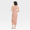 Women's Rib-Knit Maxi Bodycon Dress - Universal Thread™ Dark Red Striped - 2 of 3