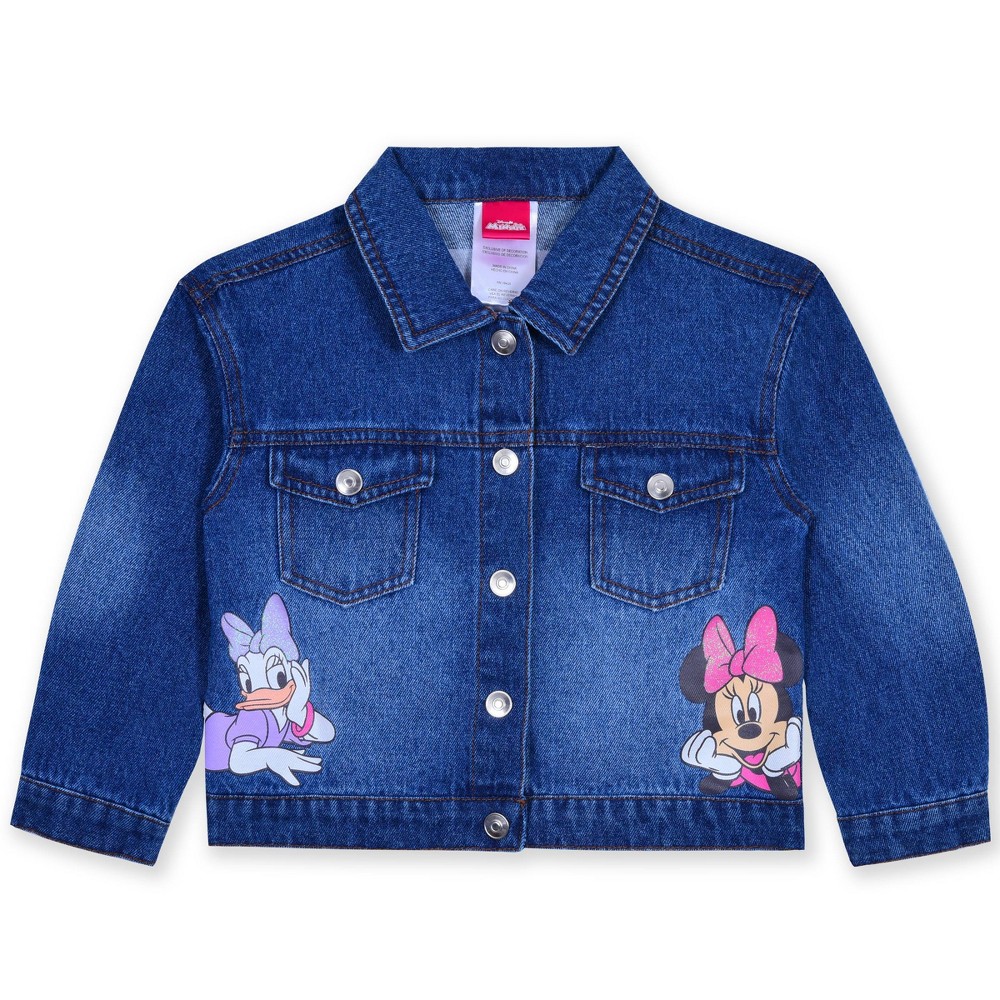 Toddler Girls' Disney Minnie Mouse Denim Jacket - Blue 2T