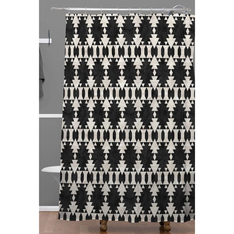 Schatzi Kilim Kind Shower Curtain Black/White - Deny Designs, 3 of 7