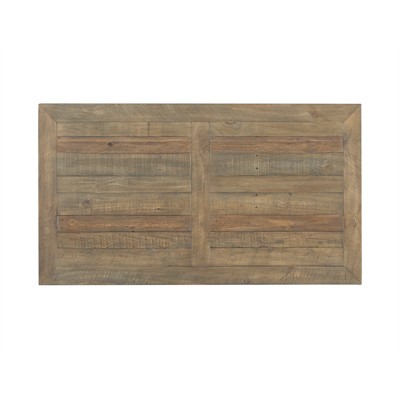 Napa 50" White and Natural Wood Pedestal Coffee Table