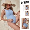 Clearlove Women One Piece Swimsuit Ribbed Monokini Swimwear Scoop Neck Low Back Bathing Suit - 3 of 4