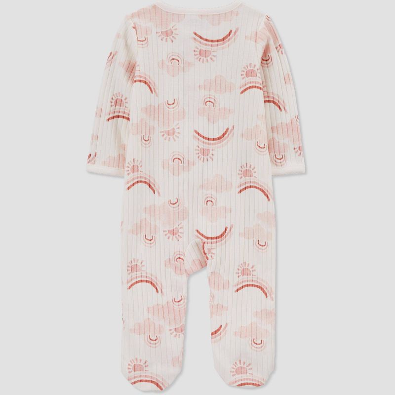 Carter's Just One You®️ Baby Girls' Rainbow Footed Pajama - White/Pink, 2 of 4