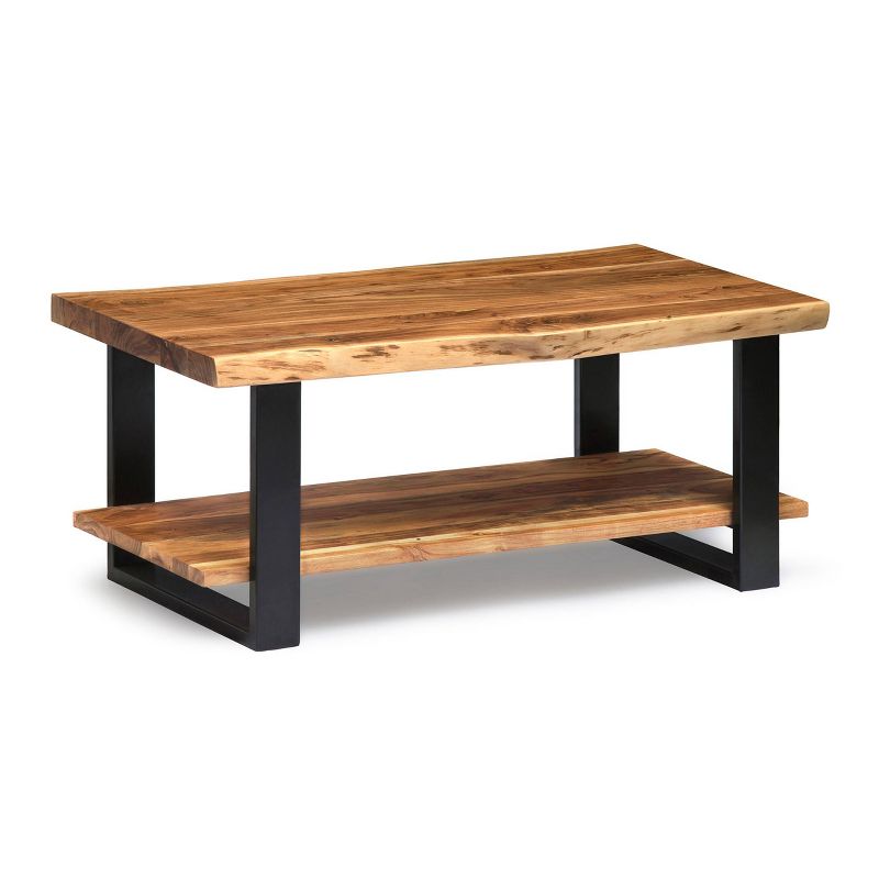 Alpine Live Edge Wood Coffee Table Natural - Alaterre Furniture, 1 of 7