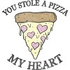 Men's Design By Humans Pizza My Heart By lostgods T-Shirt - 2 of 4