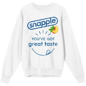 You've Got Great Taste Snapple Logo Women's White Crewneck Fleece Sweatshirt - 1 of 1