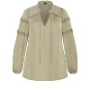 Women's Plus Size Drama Queen Shirt - sage | CITY CHIC - 3 of 4