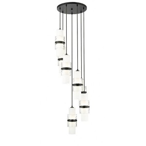 Cayden 7-Light Modern Chandelier - Dimmable, Damp Rated, Steel, 18" Wide, Stunning Design - 1 of 4