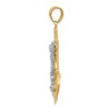 Black Bow Jewelry 14k Two Tone Gold Diamond-cut Mariner's Crucifix Cross Pendant - 2 of 4