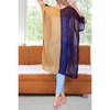 LA LEELA Women's Summer Holiday Beachwear Long Bathing Suit Open Front Boyfriend Swimwear Coverups Vacation Duster Cardigan 1X-2X Blue, Solid - 4 of 4