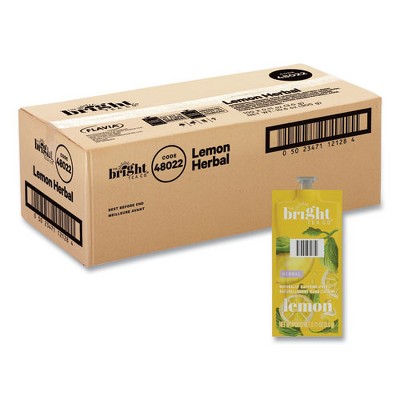 FLAVIA The Bright Tea Co. Lemon Herbal Tea Freshpack, Lemon, 0.11 oz Pouch, 100/Carton