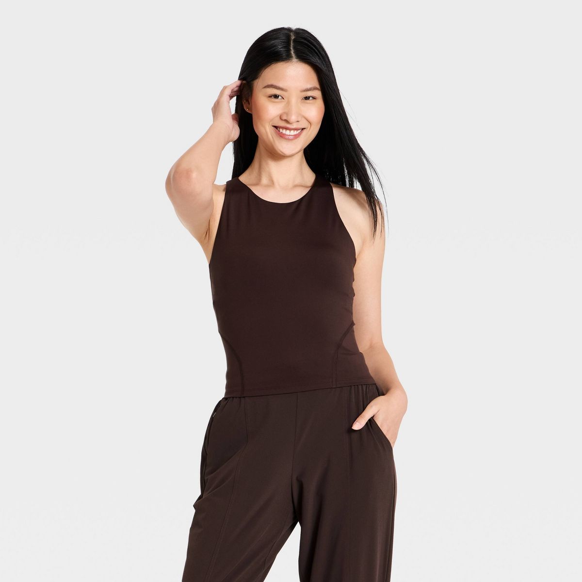 Women's Super Flex High Neck Racerback Support Tank Top - All In Motion™ - thumbnail 6