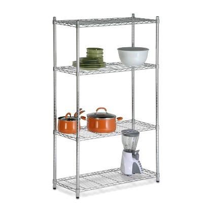 Honey-Can-Do 4 Tier Shelving Unit Chrome