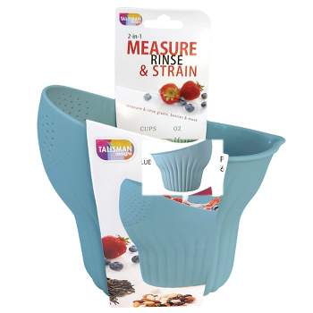 Talisman Designs 2-in-1 Measure Rinse & Strain for Grains, Fruit, and Beans, 2 Cups