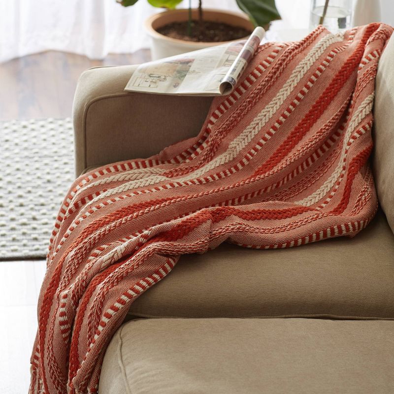 50"x60" Braided Striped Throw Blanket - Design Imports, 4 of 14