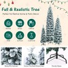 Bestier Snow-Dusted Christmas Trees Set, Flocked Fir Slim Christmas Trees, 8/6/4FT Pre-Lit Pencil Xmas Decoration Tree with 290 LED Lights - 4 of 4