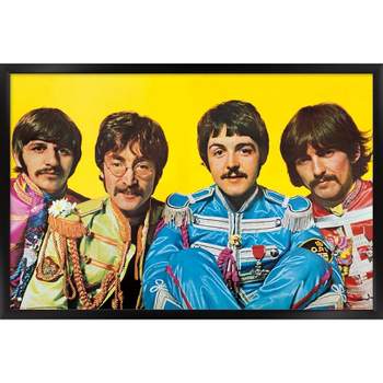 Trends International 24X36 The Beatles - Lonely Hearts Framed Wall Poster Prints
