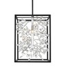 Possini Euro Design Black Silver Pendant Chandelier 15 1/4" Wide Modern Clear Crystal Flower Vine 4-Light Fixture for Dining Room House - 3 of 4