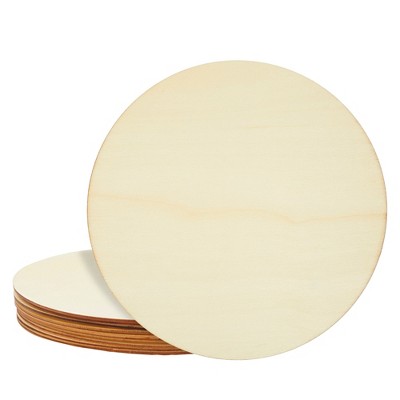 Juvale 8-pack Unfinished Wood Round Circle Cutouts, 12 Inch Wooden