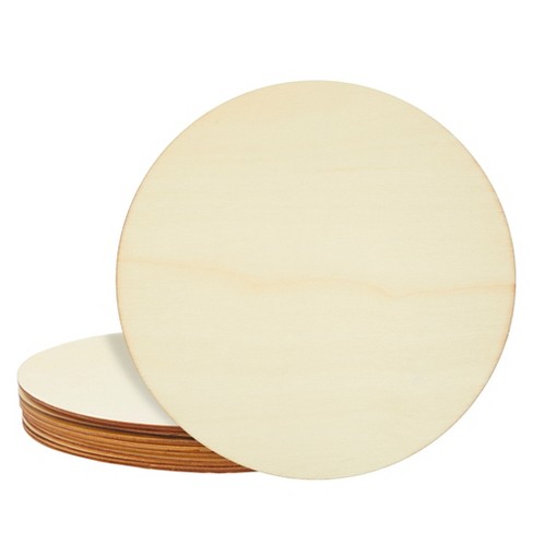 Juvale 10 Inch Wooden Circles For Crafts, Unfinished Rounds For