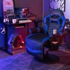 Costway Massage Gaming Recliner Height Adjustable Racing Swivel Chair with Cup Holder Blue/Black/Red/Grey/Pink - 2 of 4