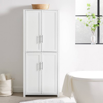 Savannah White Tall Kitchen Pantry with Adjustable Shelving