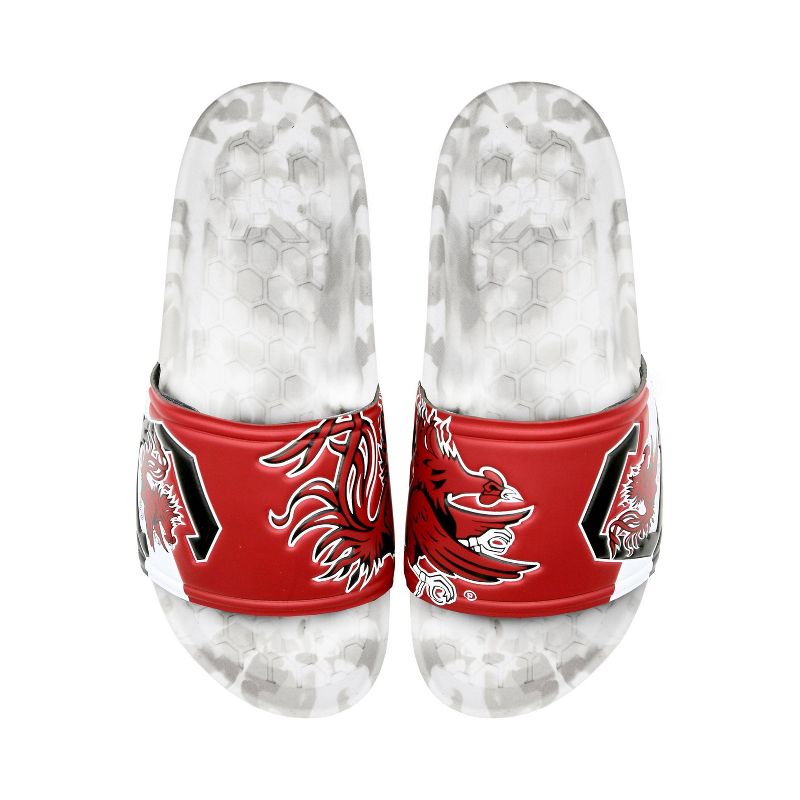 NCAA South Carolina Gamecocks Slydr Pro White Sandals - Red , 1 of 8