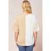 Women's Color Block Leopard Top - entro - 3 of 4
