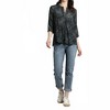 Women's Lace Print V-neck W/ Tassel Blouse - APNY - 4 of 4