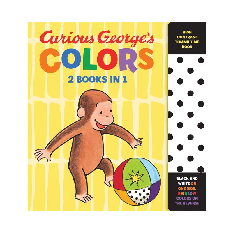 Curious George's Colors: High Contrast Tummy Time Book - (Curious Baby Curious George) by  H A Rey (Board Book), 1 of 2
