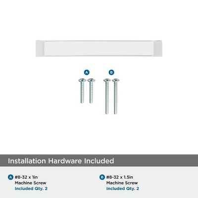 Polished Chrome Modern Cabinet Drawer Pull with Mounting Hardware