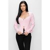 Slickblue Trendy Long Sleeve Ruffle Zip-Up Jacket for Women – Available in Blue, Lavender, Pink, Sizes S-L - 3 of 4