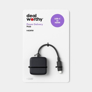 USB-C 2-in-1 with 1-4K HDMI 1-USB-C and Power Delivery - dealworthy™ - 1 of 3