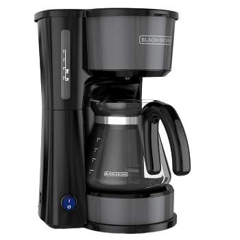 Black and Decker 4-in-1 Coffee Station 5-Cup Coffee Maker in Stainless Steel Black