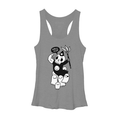 Women's Design By Humans Super Duper Necromancer By obinsun Racerback Tank Top