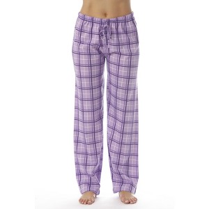 Just Love Womens Plaid Knit Jersey Pajama Pants - 100% Cotton PJs - 1 of 3