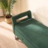 PAGED Velvet Ottoman with Storage, 67.91" Entryway Bench with Armrests, Multi-Functional Storage Bench for Bedroom, Entryway & Living Room - 3 of 4