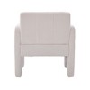 Gulches Modern Minimalist Accent Chair, Beige Chenille Upholstered Nordic Style Lounge Chair - 4 of 4
