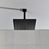 ChicFurnit Showerheads Metal Rainfall Shower Head Settings Diverter High Pressure Showerheads Angle Adjustable for Bathroom, Black, 16"*16"*3" - 4 of 4