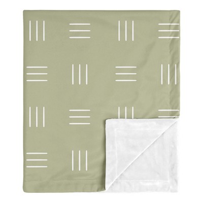 Image of Sweet Jojo Designs Boy, Girl, Unisex/Gender Neutral Baby Security Blanket Boho Hatch Green and White